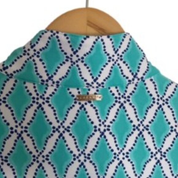 Cabana Life Aqua Print 1/4 Zip Pullover XSmall - Picture 5 of 5